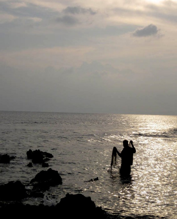 merucrop Fishing the rocky surf at Havelock's Beach No. 7